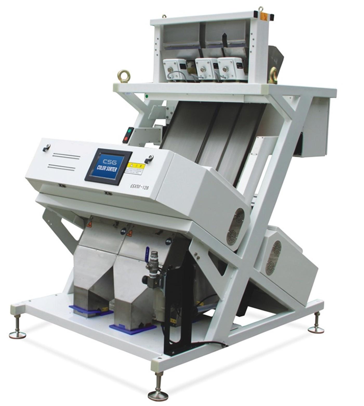 Picture shows 2 Chutes 128 Channels NIR Sorting Machine.