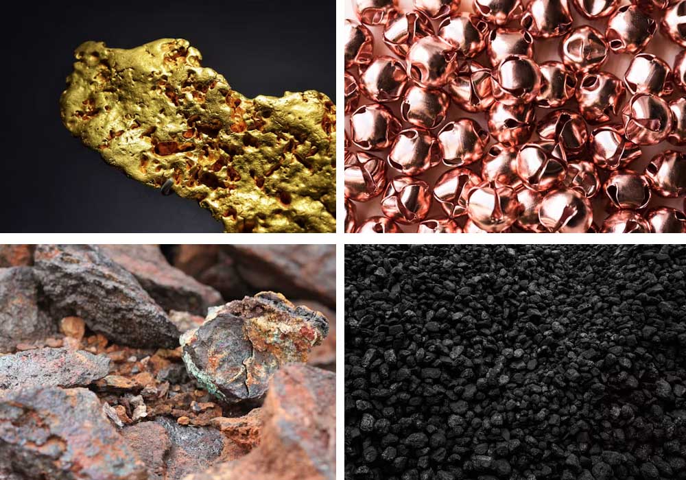 Advanced mineral ore sorting machine processing various ores including copper, gold, and industrial minerals