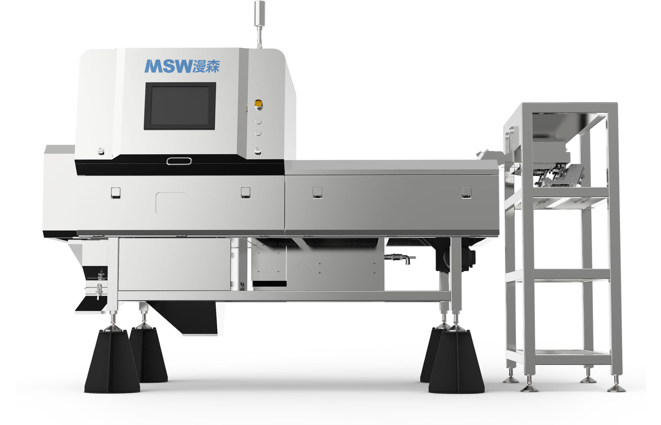 Picture shows 400mm Belt Width AI X-ray Sorting Machine.