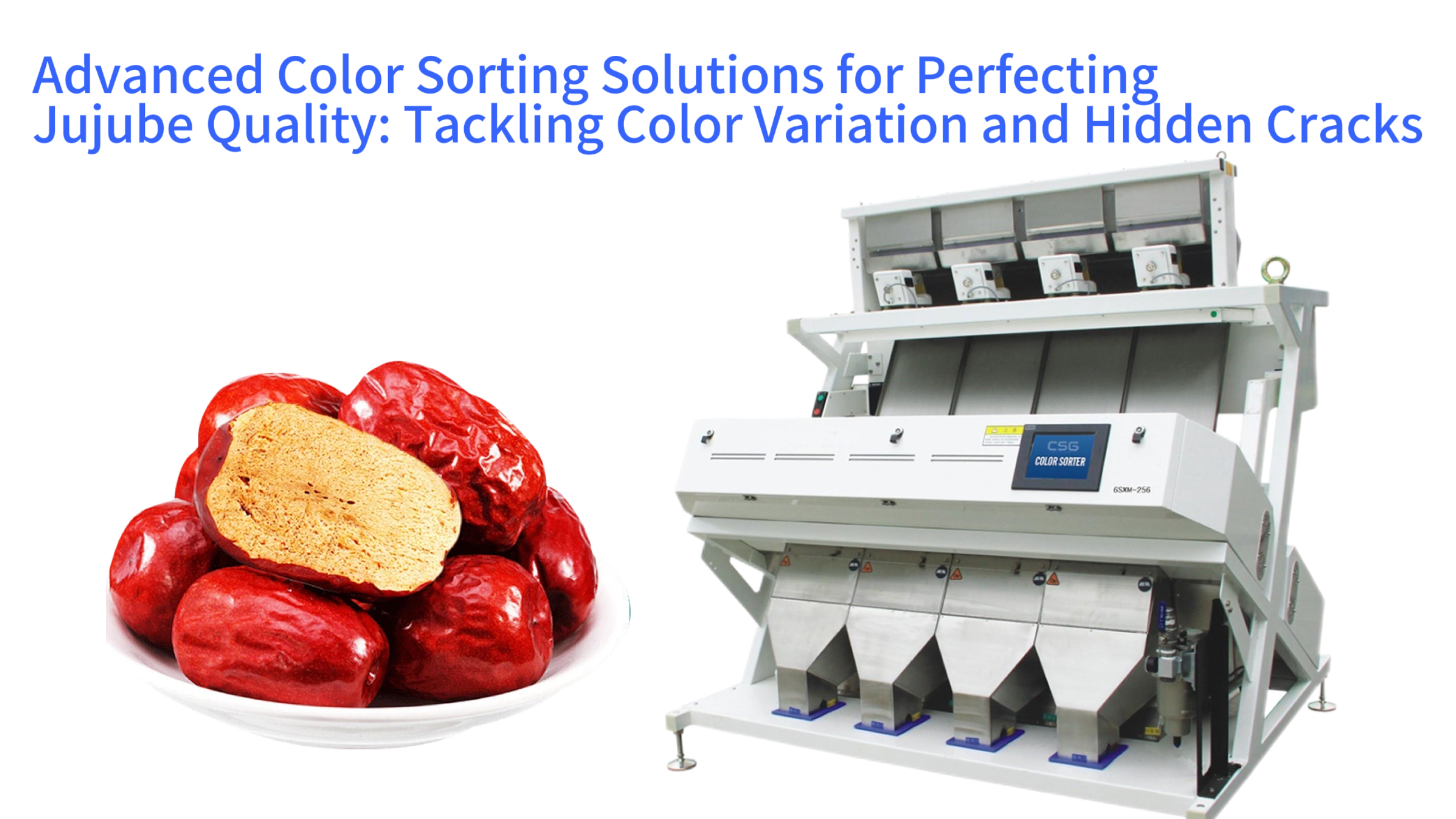 Advanced Color Sorting Solutions for Perfecting Jujube Quality: Tackling Color Variation and Hidden Cracks