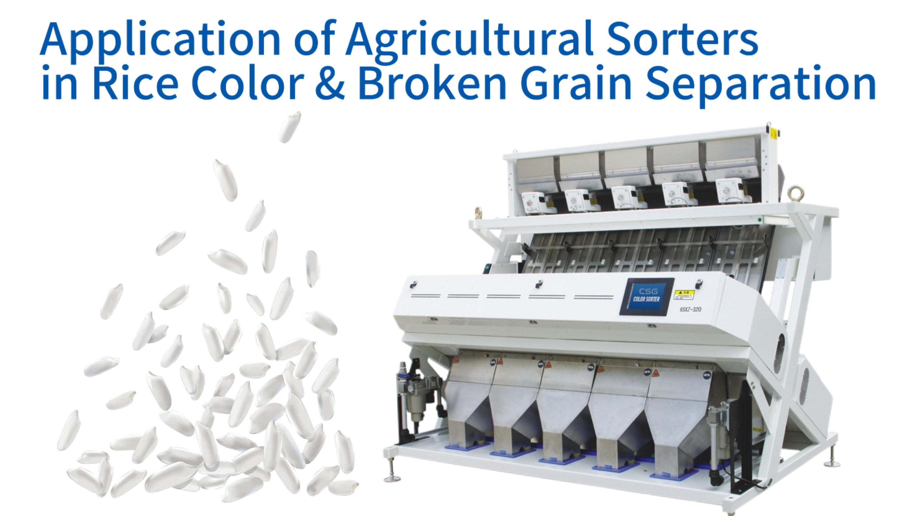 Application of Agricultural Sorters in Rice Color & Broken Grain Separation