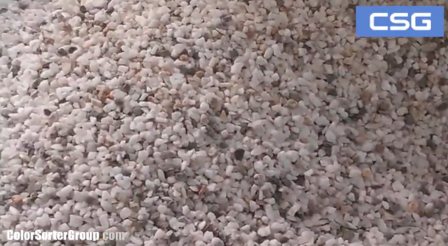 Raw quartz sand before sorting