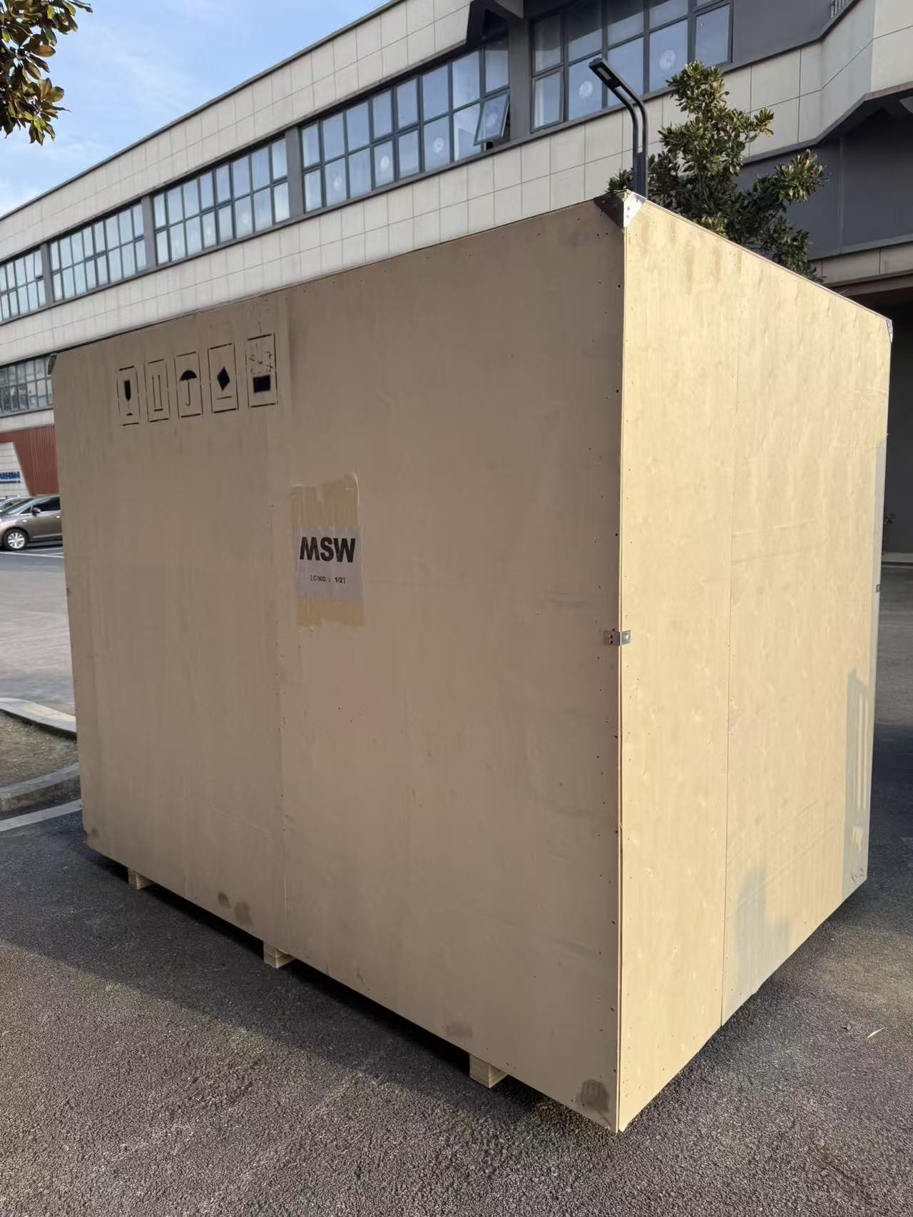 Packed MSW equipment in containers for export to global clients