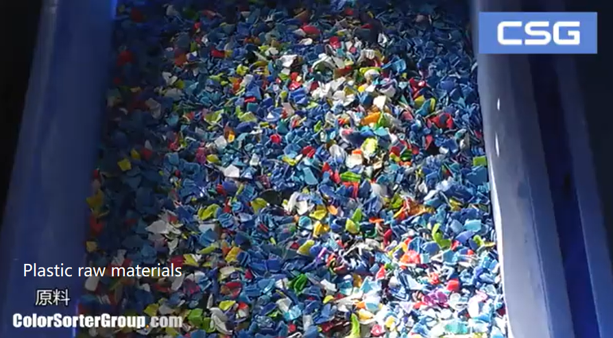 Mixed plastic waste: bottles, containers, films