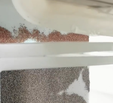 Before and after sorting of copper and zinc